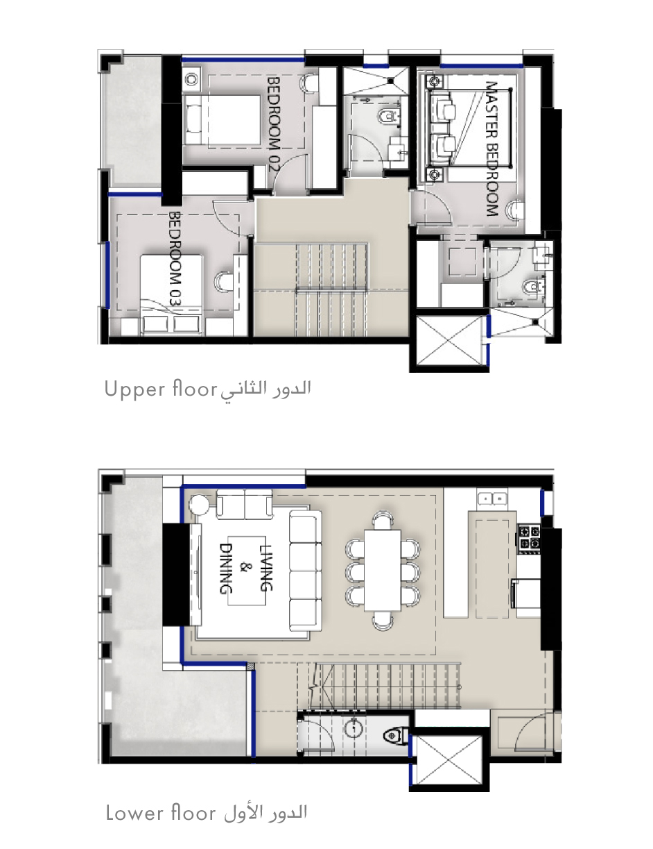 Apartment, شقة 2 (دوبلكس دورين)